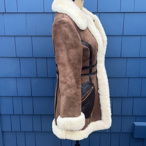 Vintage shearling med. coat coat warm! Penny Lane and Alice & Olivia style! - Picture 4 of 10